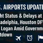 U.S. Airports Update: Flight Status & Delays at Philadelphia, Houston, DFW, and Logan Amid Government Shutdown