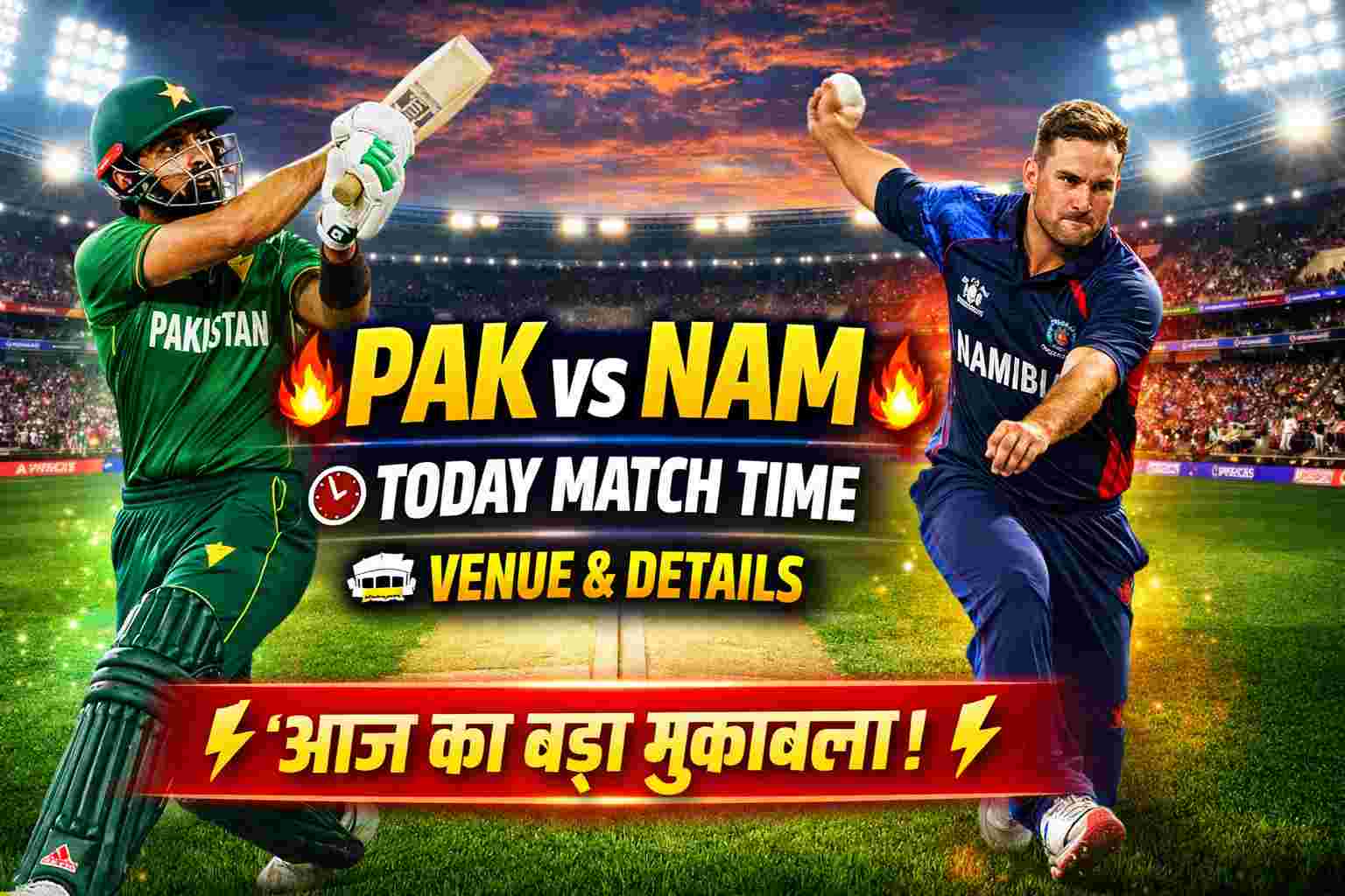 Pakistan vs Namibia Today Match Time